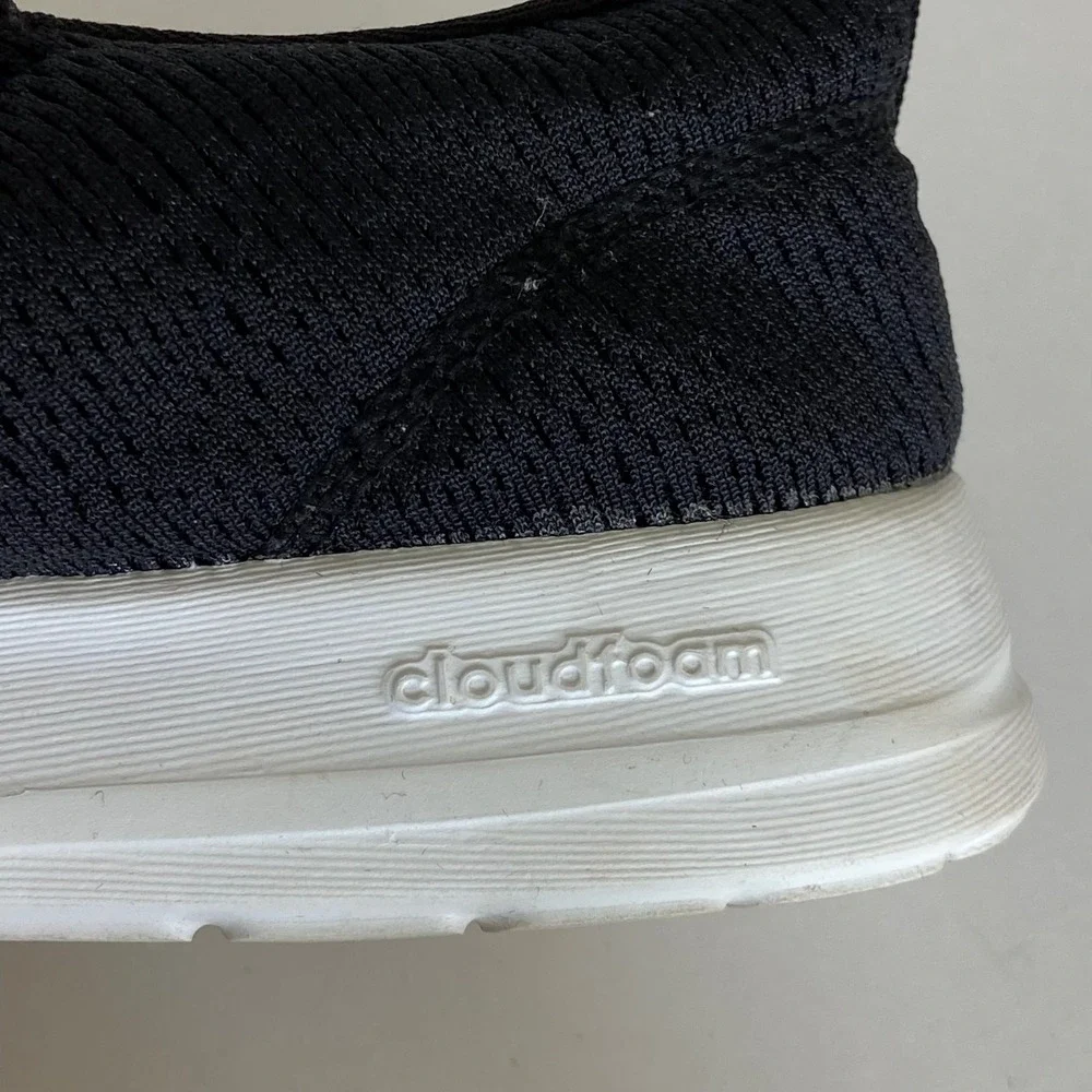 Adidas Cloudfoam Refine Adapt Womens Black White Slip On Shoes DB1339 7.5